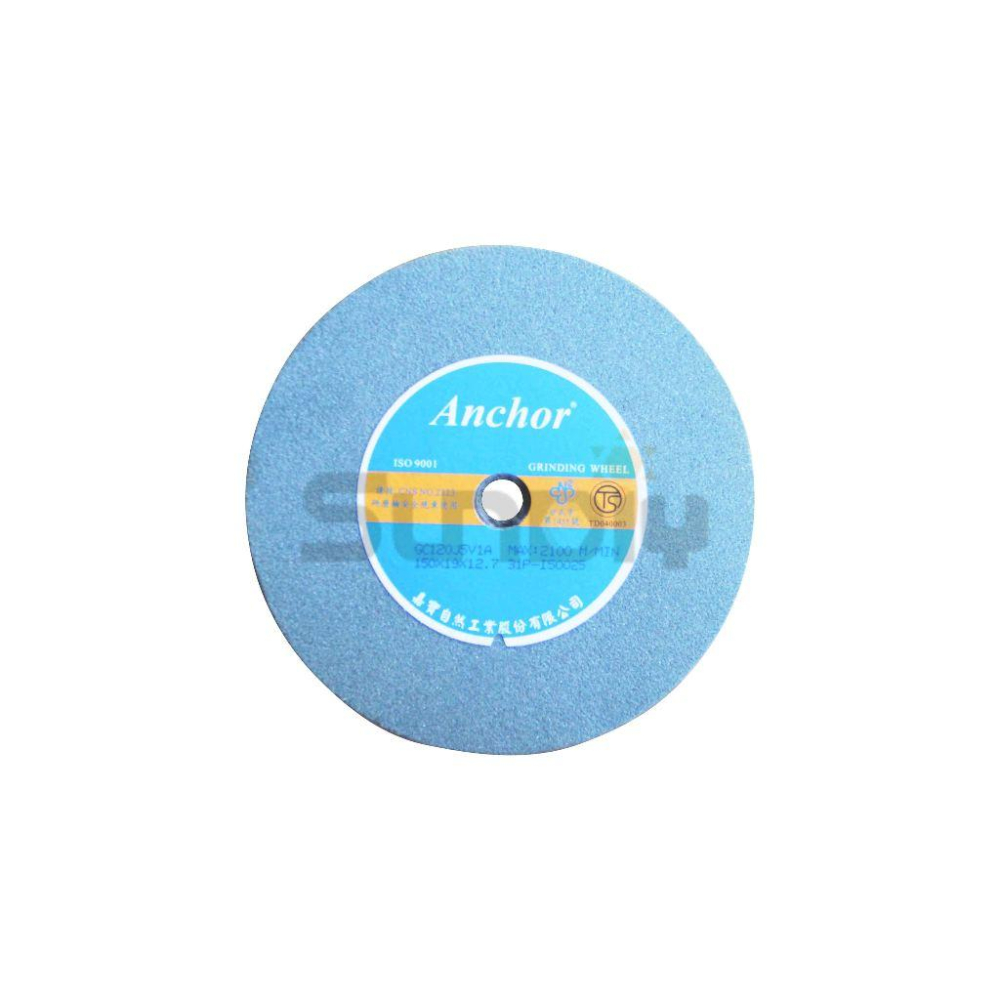 (燦光五金)青石(細)/中國砂輪/磨石輪/磨砂輪/研磨輪 錨牌 6＂*3/4厚*1/2孔 120#-細節圖2