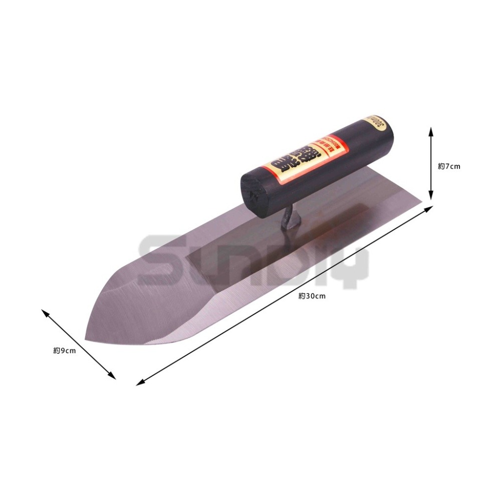 (抹刀)黑鏝(正牌) 抹刀/尖推刀/鐵抹刀/水泥抹刀/鏝刀/鋼刀/泥做-240/270/285/300mm-細節圖3