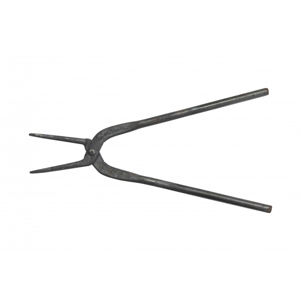 (大型工具)打鐵火鉗/火炭夾/火鉗/火夾/木炭夾/炭火夾/鐵夾鉗/鋁錠鉗/鍛造物用/丸柄-(尺3/尺5)-細節圖3