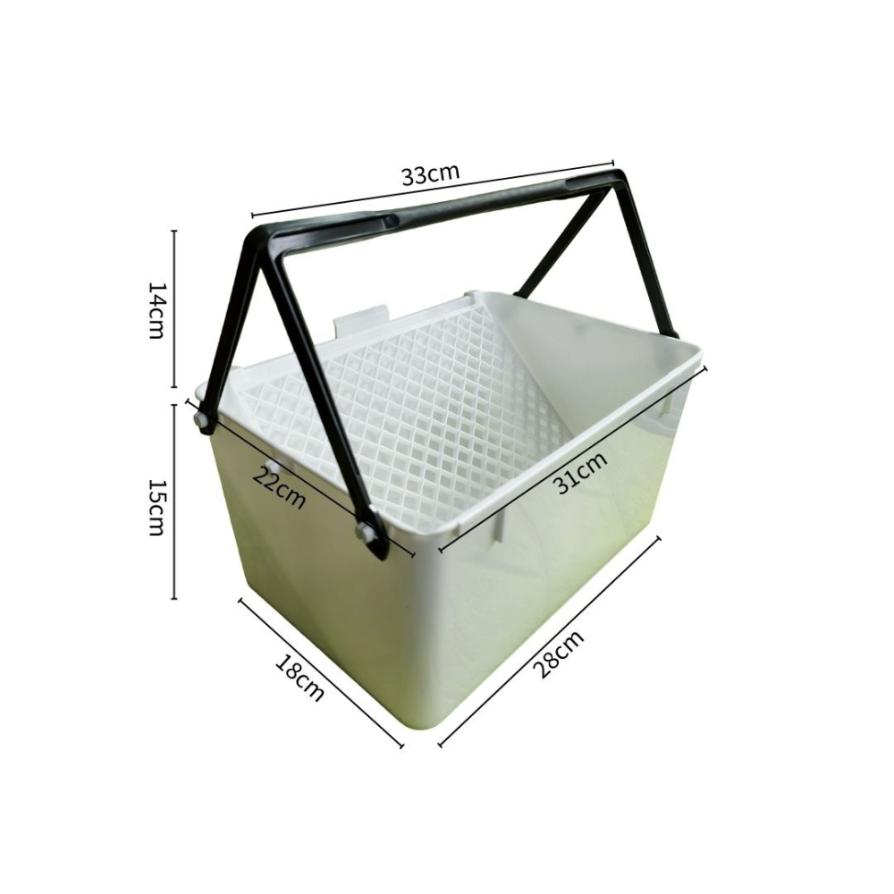(燦光五金)多功能漆桶-附白漆網 PVC油漆桶/海神 方形漆桶 油漆桶 提桶 滾刷專用 油漆DIY 濾漆網-細節圖2