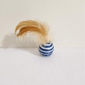 【毛友愛】快速出貨現貨 貓咪鈴鐺球 劍麻球 逗貓球 毛絨玩具 貓玩具 貓抓球 磨牙玩具 寵物玩具 羽毛鈴鐺劍麻球-規格圖5