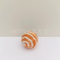 【毛友愛】快速出貨現貨 貓咪鈴鐺球 劍麻球 逗貓球 毛絨玩具 貓玩具 貓抓球 磨牙玩具 寵物玩具 羽毛鈴鐺劍麻球-規格圖5