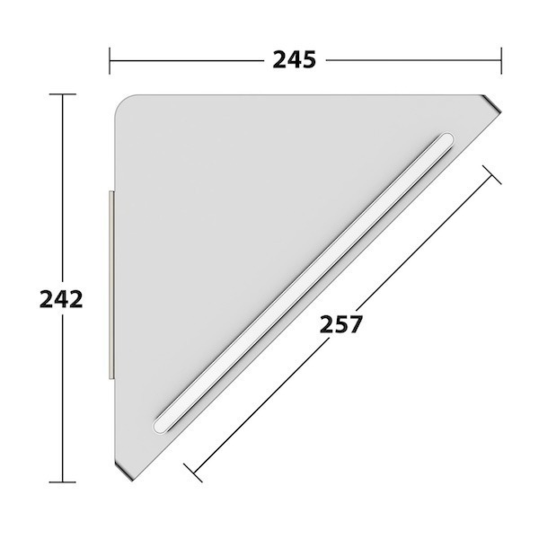 現貨 Keuco EDITION 400 三角浴室置物架+刮刀 11557170100-細節圖4