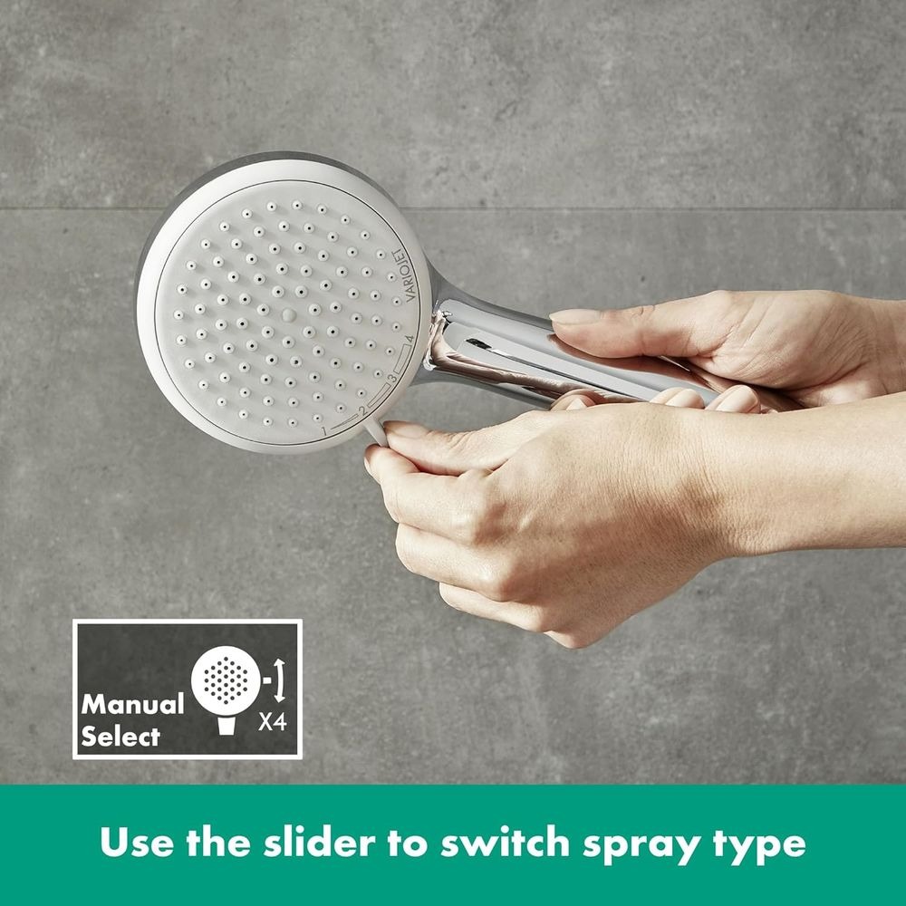 現貨 Hansgrohe Croma 100 Vario 鉻色 四段式蓮蓬頭10公分 28535000-細節圖3