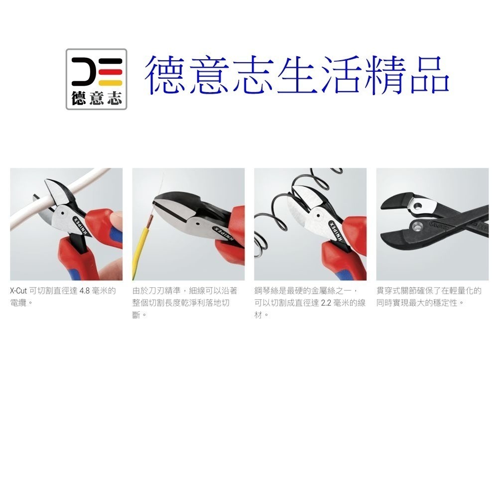 現貨 Knipex 73 02 160 X-Cut 緊湊型 斜口鉗-細節圖9