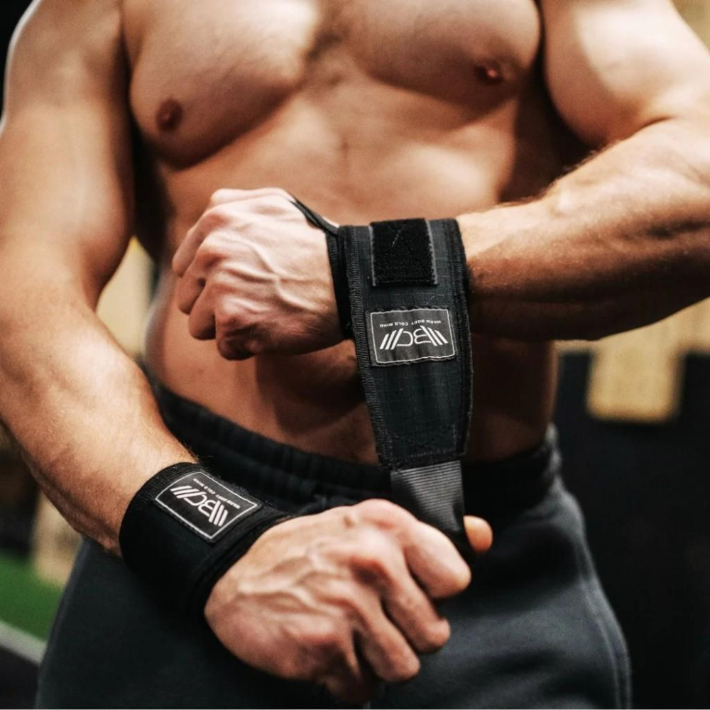 WBCM WARM BODY COLD MIND 護腕 魔鬼氈 棉質護腕 健身 健力 舉重 三項 纏繞式護腕-細節圖2