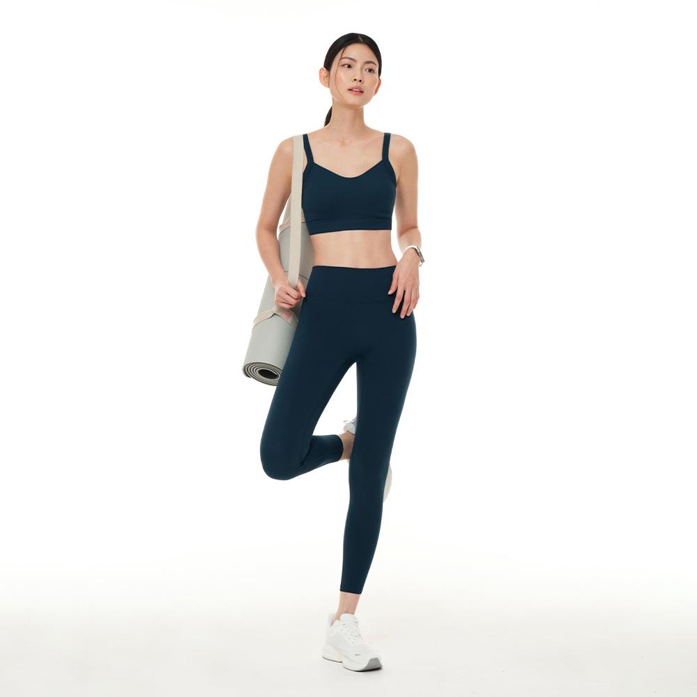 ANDAR 直線條 口袋緊身褲 健身 高爾夫 運動褲 瑜珈 跑步 長褲 爬山 運動 有口袋 條紋 空中瑜珈 路跑-細節圖2