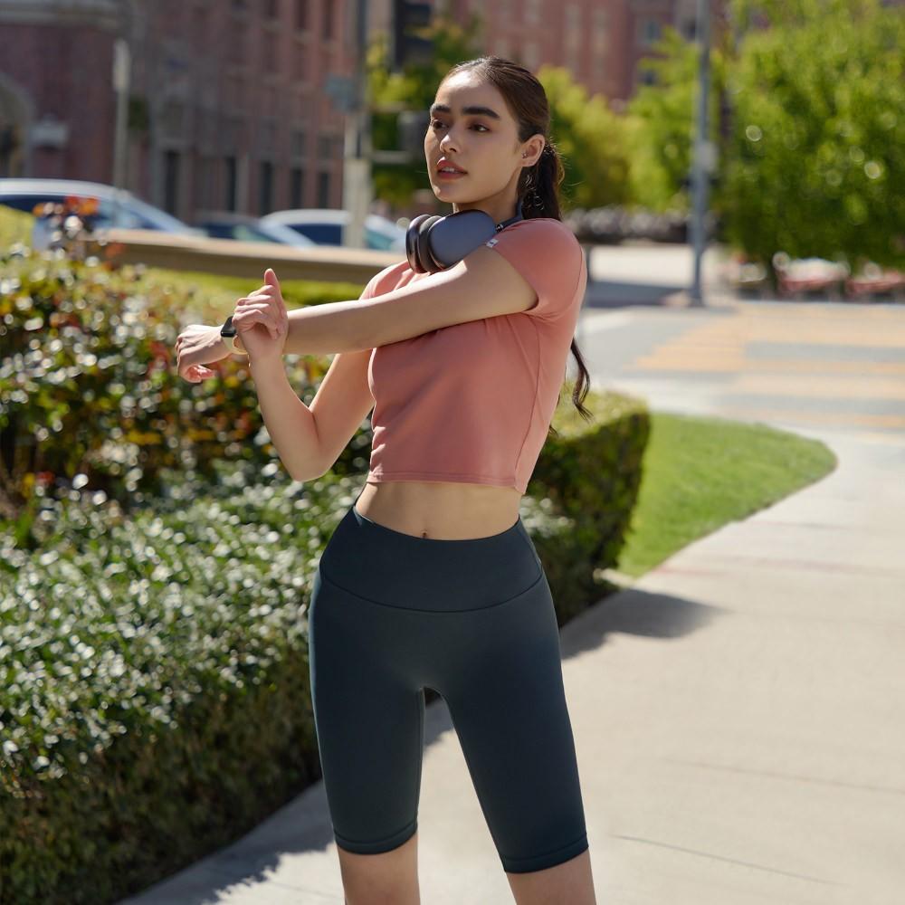 ANDAR 運動短褲 4.5分褲 健身 內搭 爬山 aircooling 中長 自行車 中長褲-細節圖4