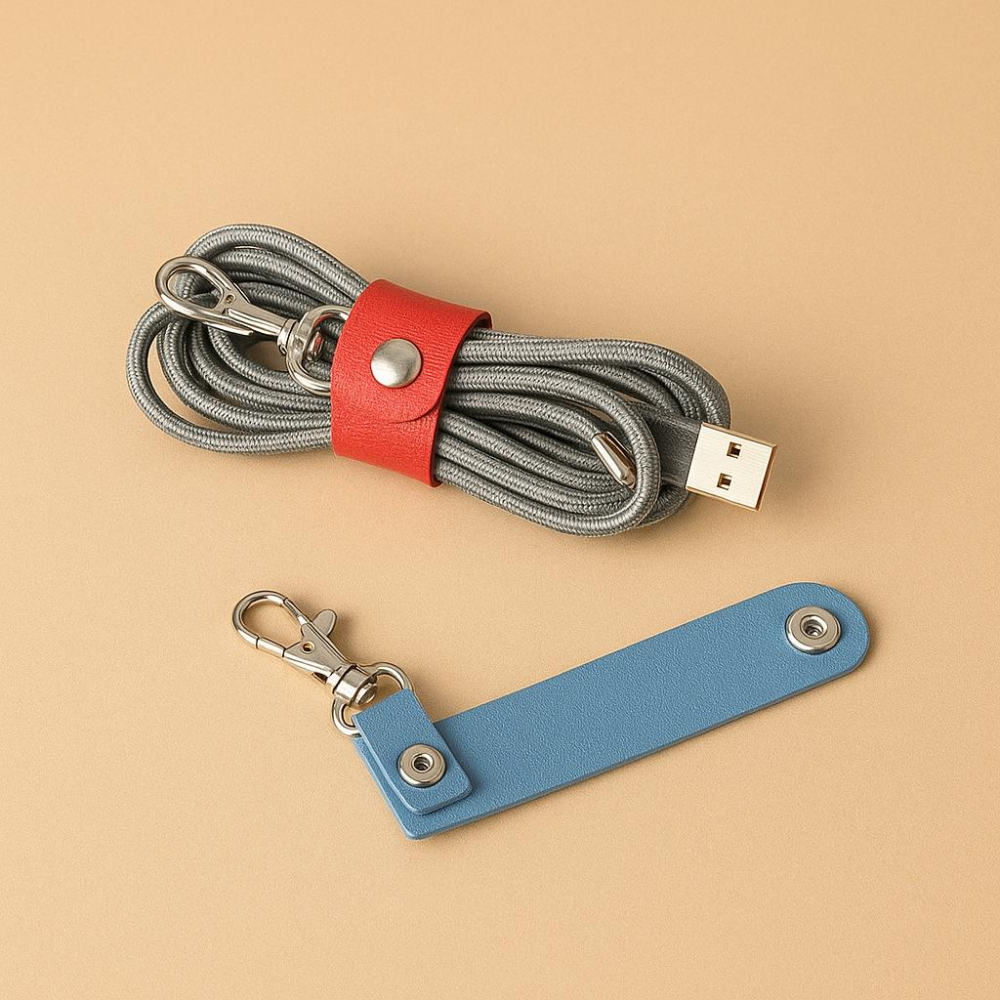 皮革 防丟鑰匙扣 收納扣 充電線收納 鑰匙收納 吊掛 包包吊掛 鎖匙扣 帽子收納 帽子吊掛 旅行 出外必備-細節圖2