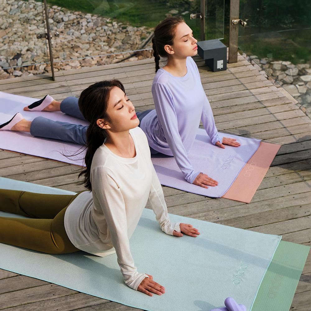 ANDAR 防滑瑜珈毛巾 瑜珈墊毛巾 長毛巾 吸汗 放鬆 伸展 瑜珈毛巾 吸汗毛巾-細節圖3