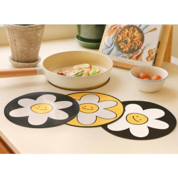 韓國 IH電磁爐專用 防燒焦防汙防刮 IH爐保護墊 導熱墊 防刮 防髒 止滑 桌墊 矽膠保護墊 IH爐導熱墊 導熱 花朵-細節圖4