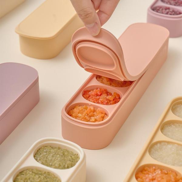 MOYUUM 矽膠 食品盒 咖啡冰磚 肉末 蒜末 蔥末 粥品 六格-細節圖3