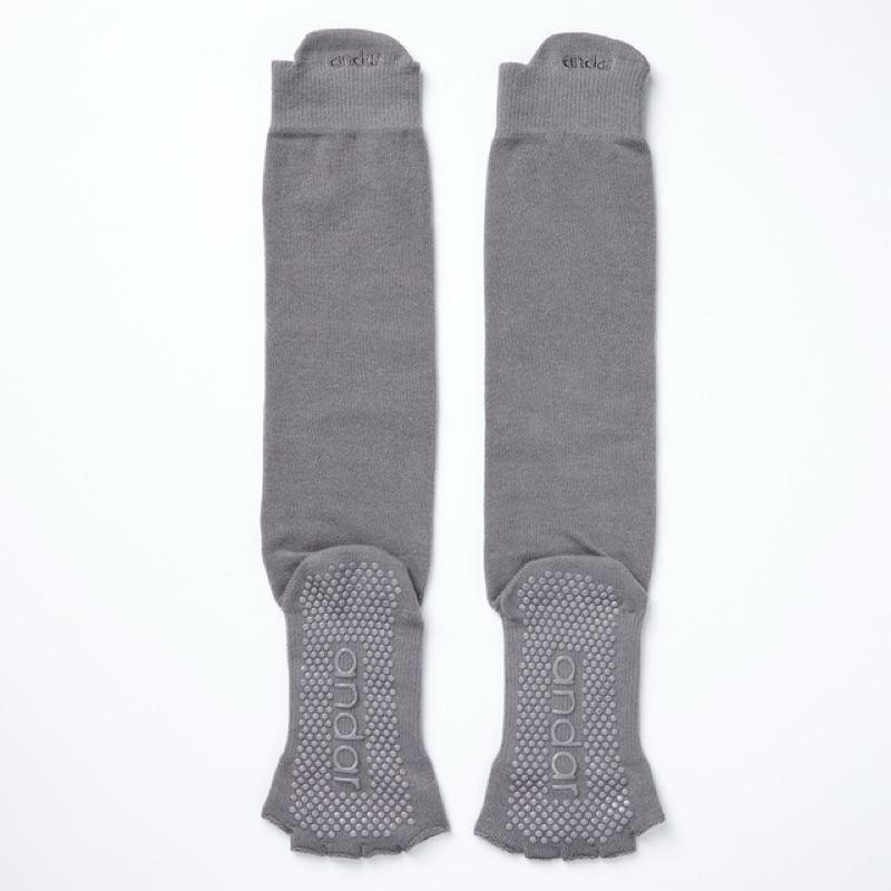 ANDAR 長襪 露趾襪 止滑 瑜珈 運動 保暖 防滑襪 皮拉提斯 長筒襪 止滑襪 瑜珈襪 伸展-細節圖6