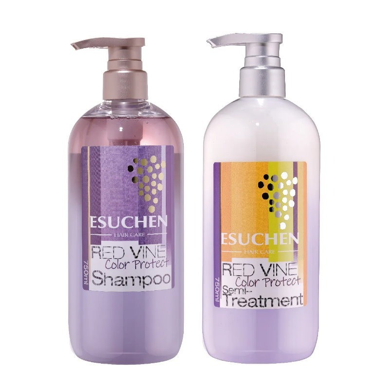 【ESUCHEN 藝思晨】葡萄多酚護色洗髮精750ml+葡萄多酚漾彩護髮素750ml-規格圖1