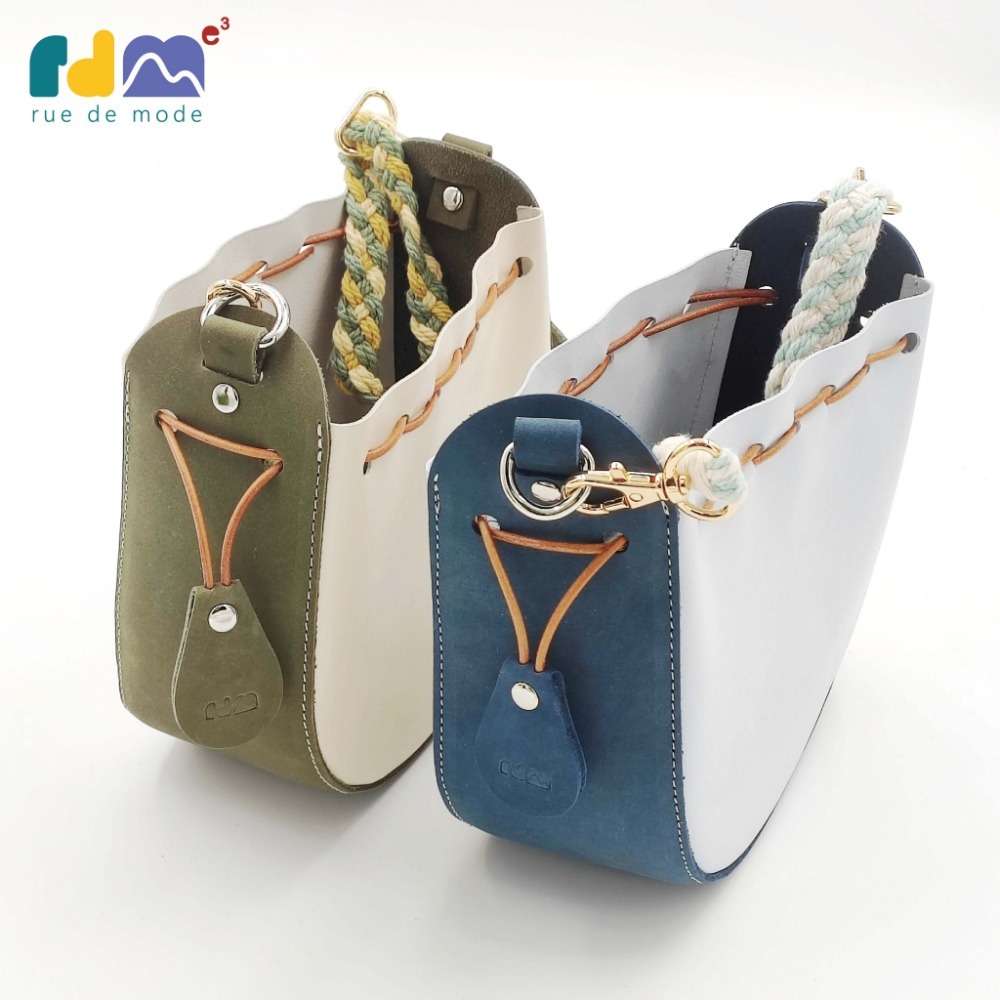 撞色真皮束口包｜溫柔撞色 質感手作-規格圖5