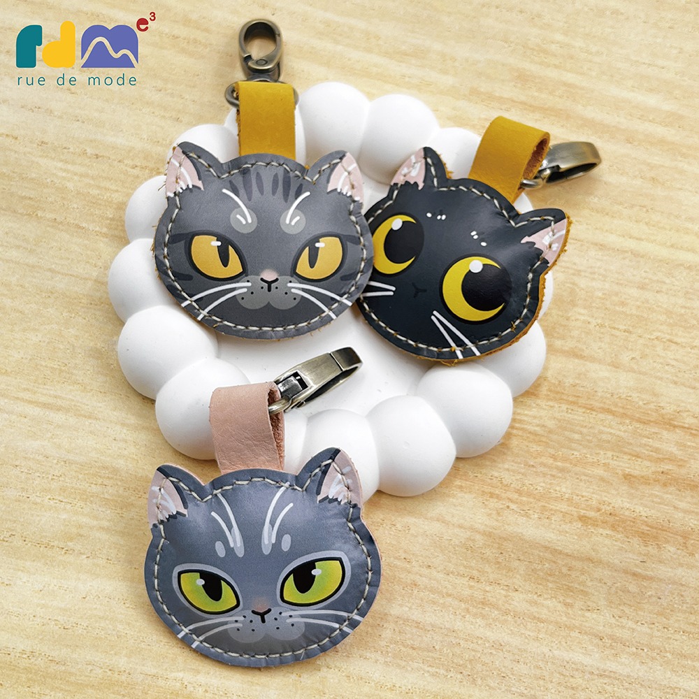 【與麥子們攜手合作】萌貓真皮鑰匙圈 第二彈-細節圖6