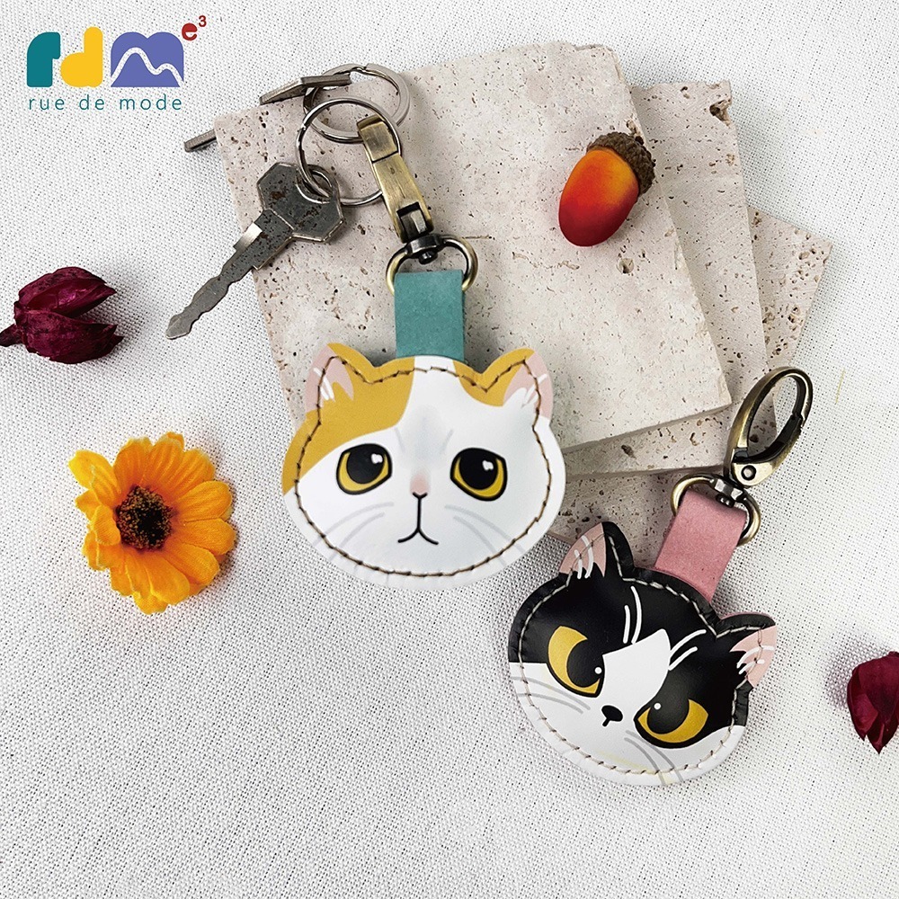 【與麥子們攜手合作】萌貓真皮鑰匙圈 第三彈-細節圖5