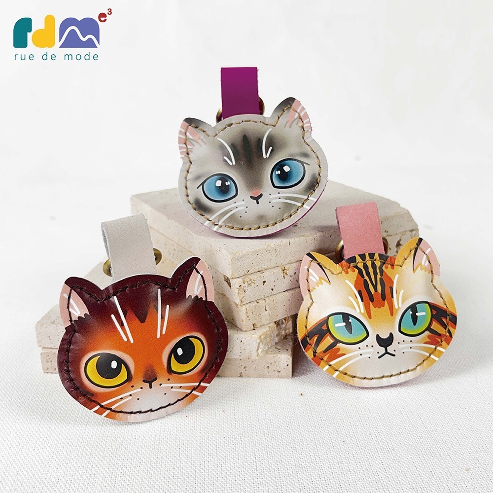 【與麥子們攜手合作】萌貓真皮鑰匙圈 第三彈-細節圖6