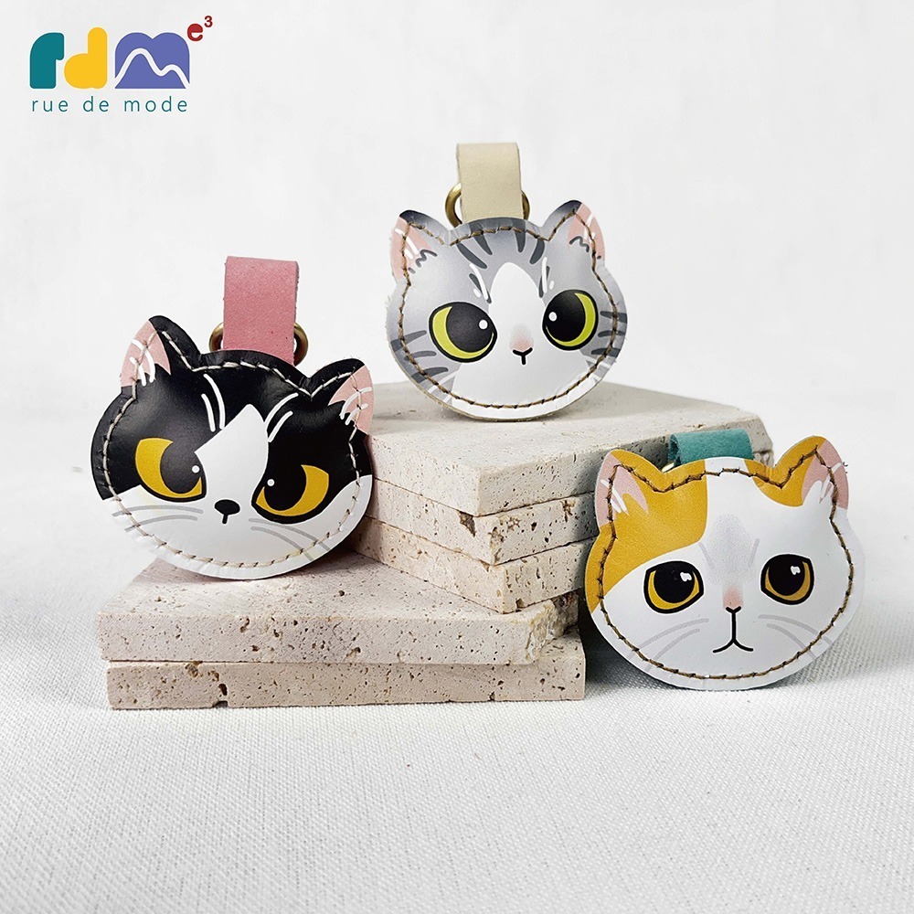 【與麥子們攜手合作】萌貓真皮鑰匙圈 第三彈-細節圖7