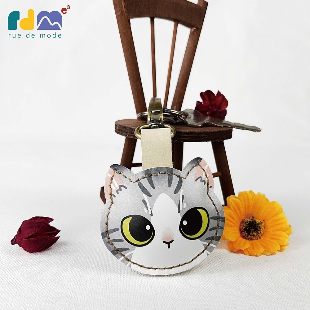 【與麥子們攜手合作】萌貓真皮鑰匙圈 第三彈-細節圖9