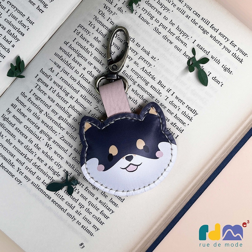 【與麥子們攜手合作】柴柴真皮鑰匙圈-細節圖5