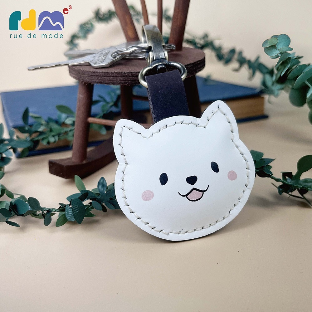 【與麥子們攜手合作】柴柴真皮鑰匙圈-細節圖7