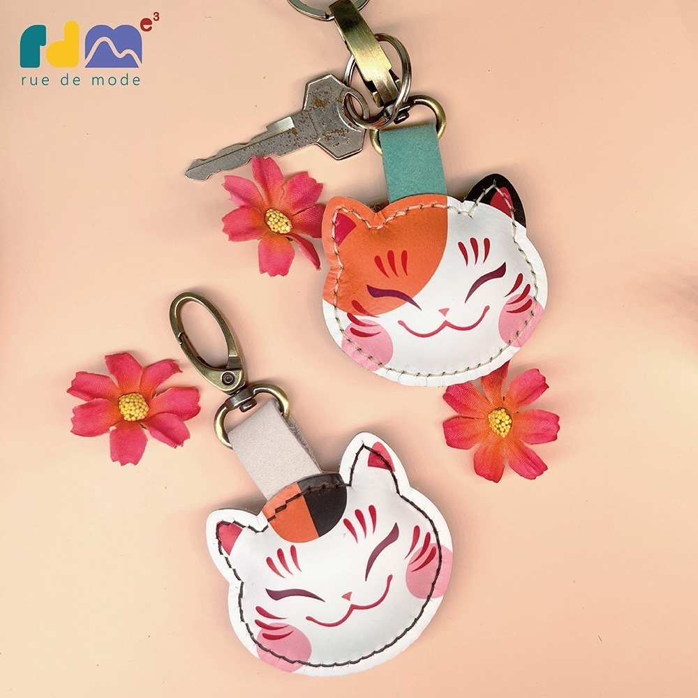 【與麥子們攜手合作】吉祥夥伴真皮鑰匙圈-細節圖3