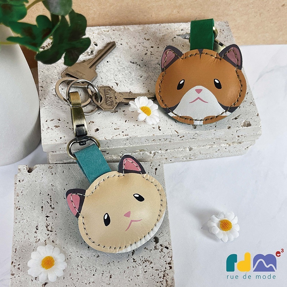 【與麥子們攜手合作】森林萌友真皮鑰匙圈-細節圖6