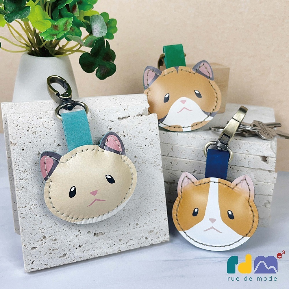 【與麥子們攜手合作】森林萌友真皮鑰匙圈-細節圖7