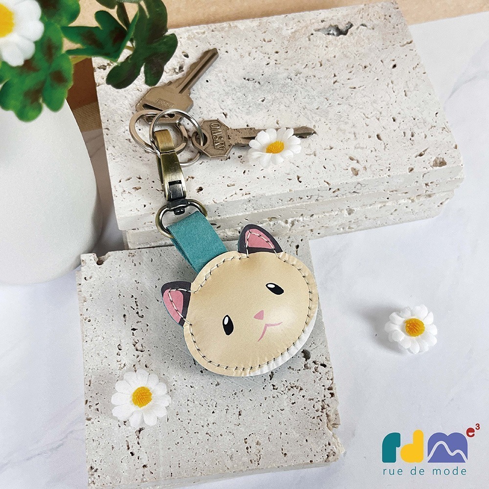 【與麥子們攜手合作】森林萌友真皮鑰匙圈-細節圖8
