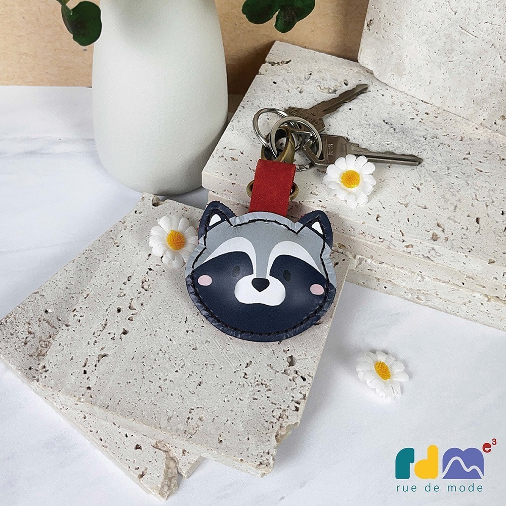 【與麥子們攜手合作】森林萌友真皮鑰匙圈-細節圖10