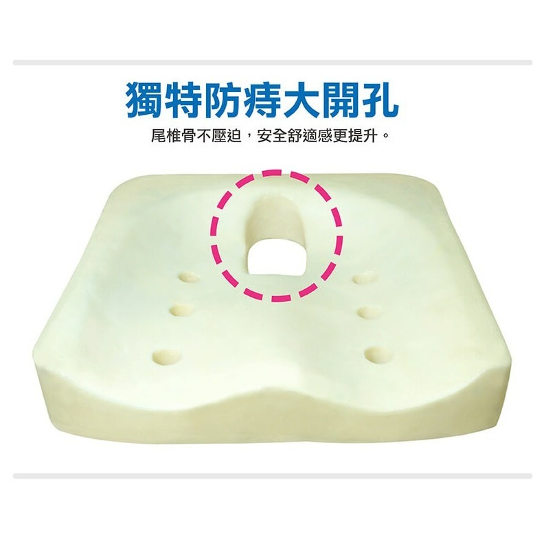 【Goodly顧得力】坐得住減壓坐墊/涼感坐墊 藍色(吸壓力大突破，連雞蛋都坐不破)-細節圖7