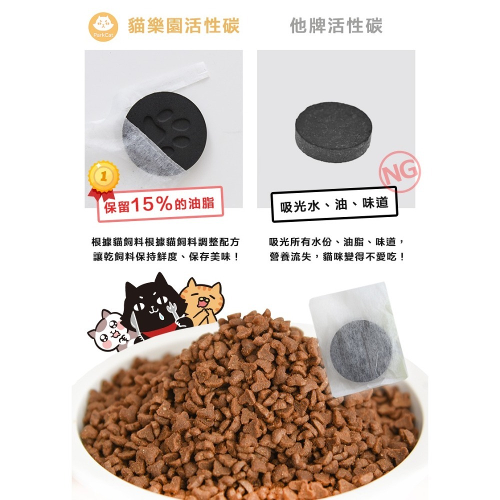 【全館最低價】貓樂園 新鮮好喵招 飲水好喵招 飼料/飲水保鮮 寵物飼料保鮮活性碳 保鮮活性碳片 吸油 防潮 除臭 保鮮片-細節圖5