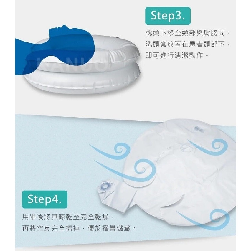 【Goodly 顧得力】軟式洗頭槽 (雙層) 充氣式洗頭槽，贈:打氣筒x1-細節圖5