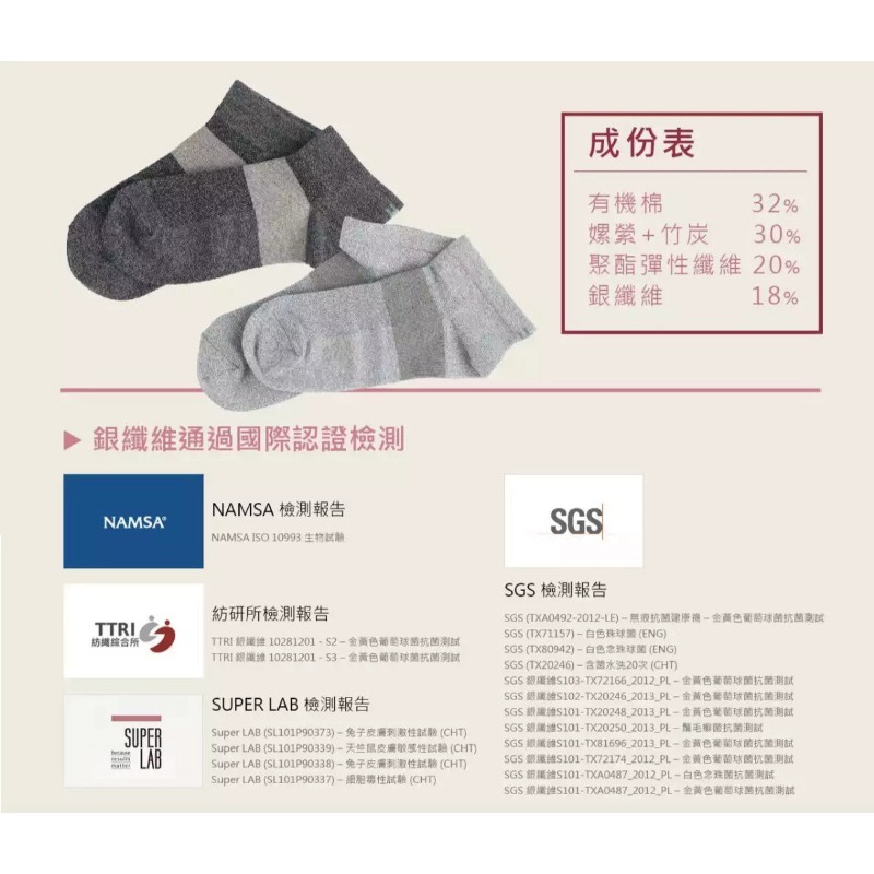 【現貨】 USTINI我挺你健康鞋 排靜電有機棉襪 長襪 短襪 銀纖維襪 多件優惠-細節圖7