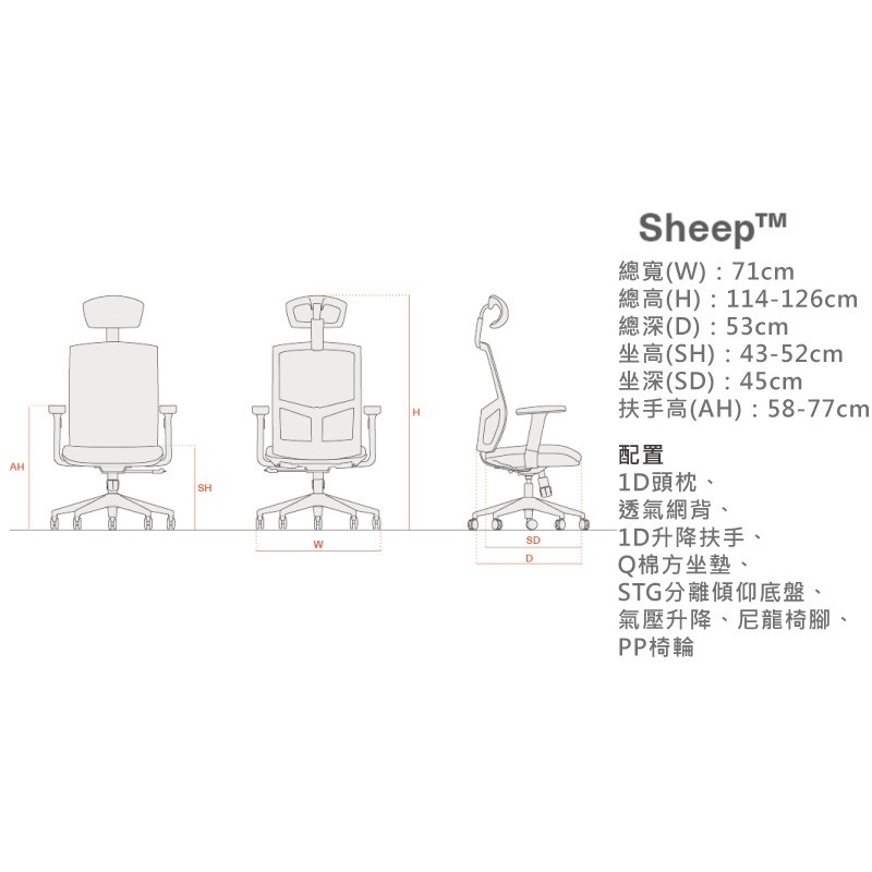 【Backbone】Sheep人體工學椅-細節圖7