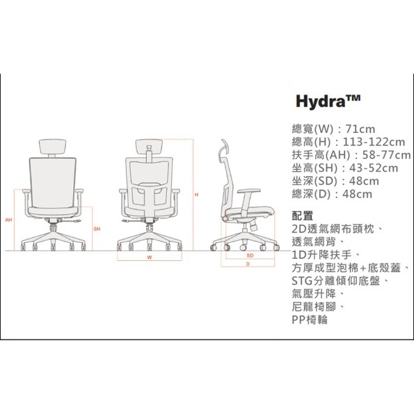 【Backbone】Hydra 人體工學椅-細節圖6