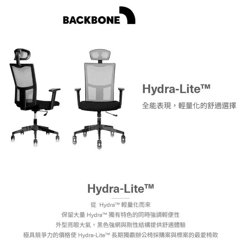 Backbone HydraLite 人體工學椅-細節圖4