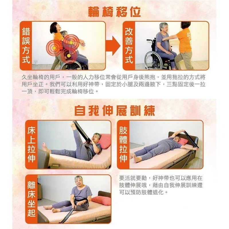 【JUST 4U】好神帶 TV-111 移位帶 搬運帶 輪椅固定-細節圖4