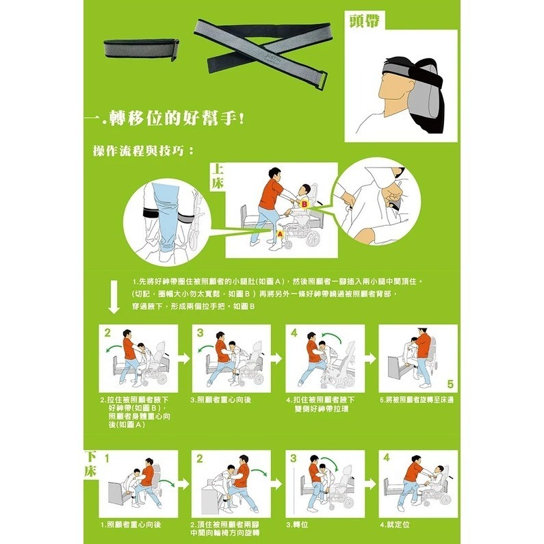 【JUST 4U】好神帶 TV-111 移位帶 搬運帶 輪椅固定-細節圖7
