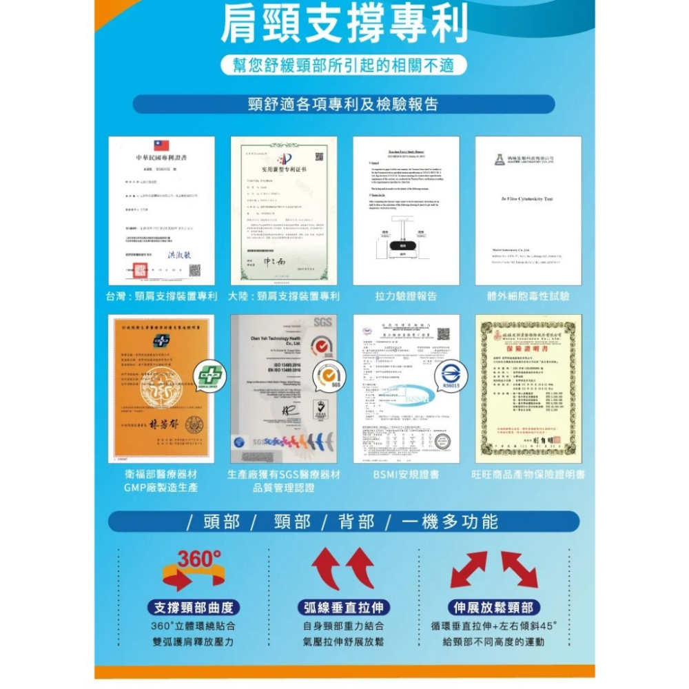 【艾你優】頸舒適 電動氣壓頸部伸展器 肩頸伸展器 (台灣製造)-細節圖5