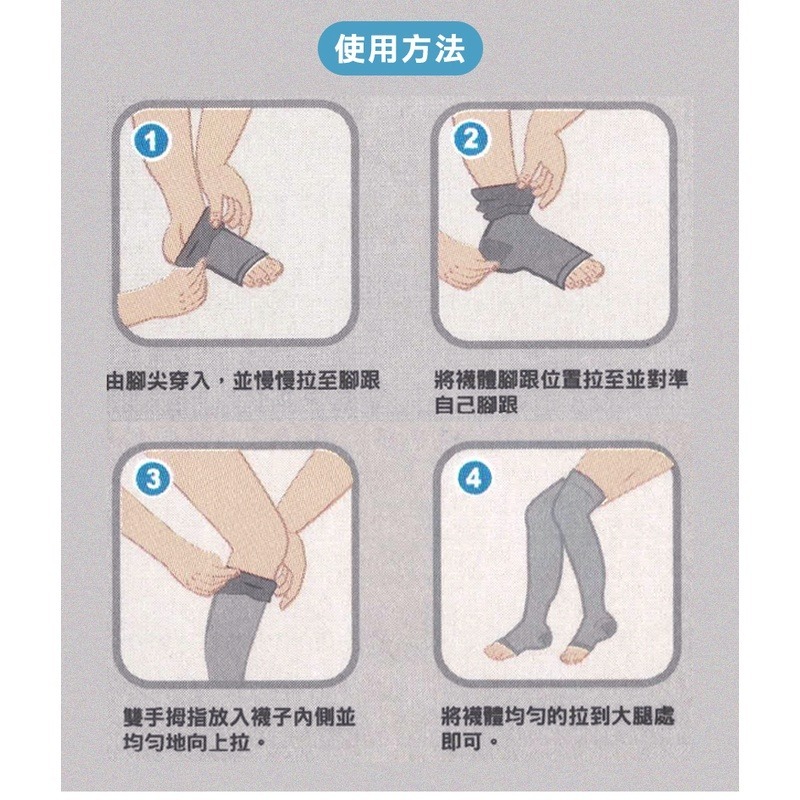 【YASCO】昭惠醫療漸進式彈性襪x1雙 (大腿襪-包趾-黑色)-細節圖4