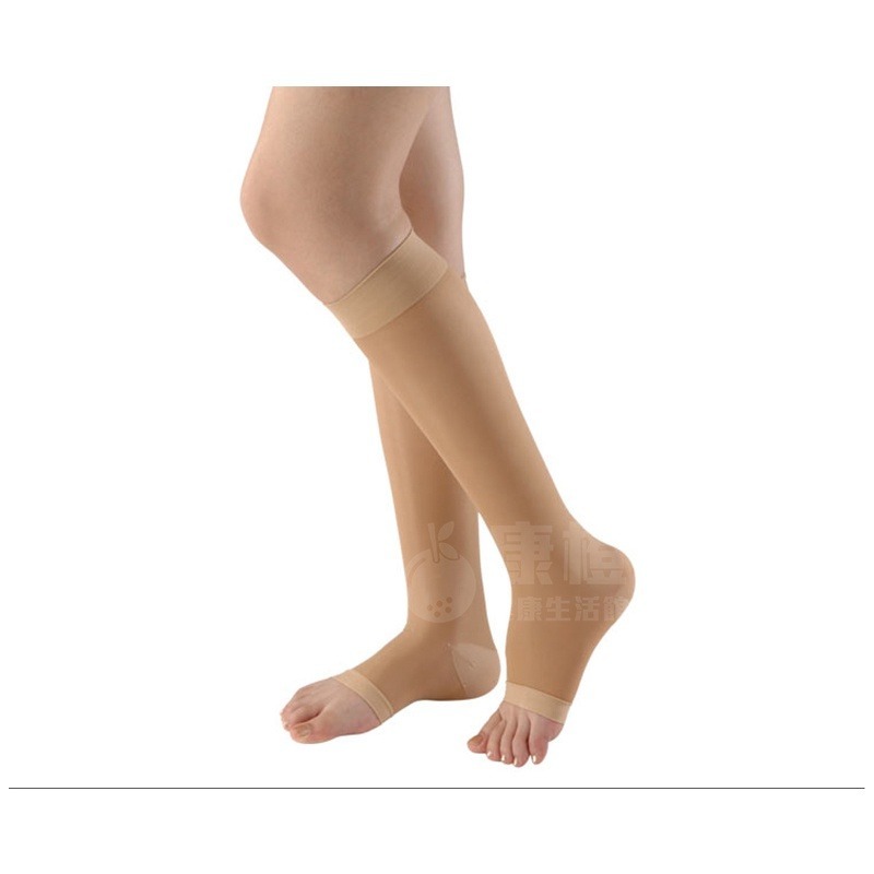 【YASCO】昭惠醫療漸進式彈性襪x1雙 (小腿襪-露趾-膚色)-細節圖2