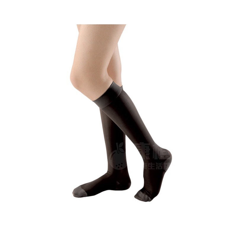 YASCO】昭惠醫療漸進式彈性襪x1雙 (小腿襪-包趾-黑色)-細節圖2