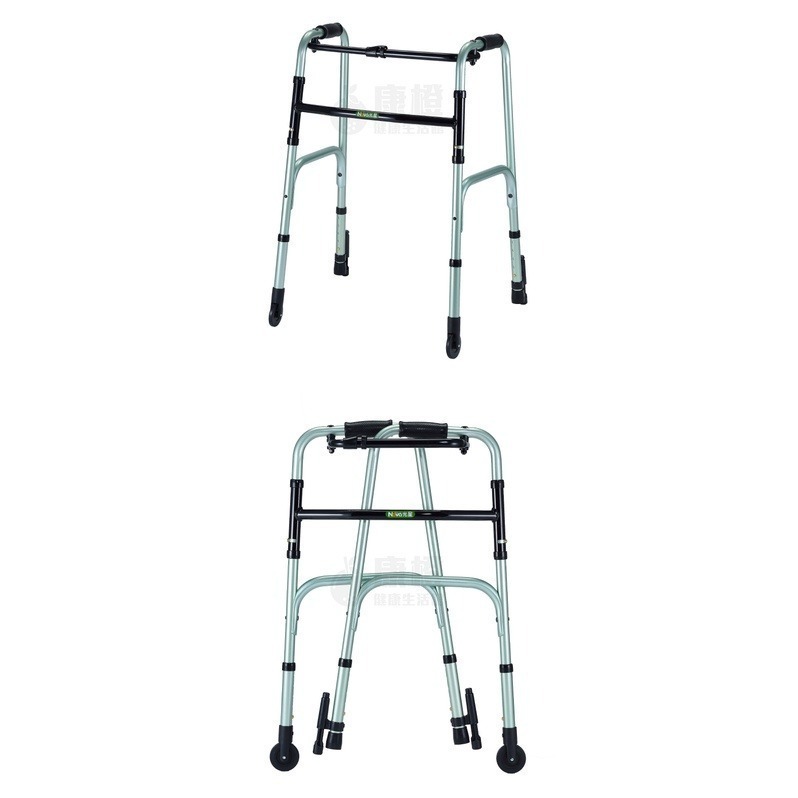 【光星NOVA】推推GO助行器 附輪助行器 (前輪:3吋直向輪 / 後腳:下壓式止滑套管) 4080WP-細節圖2