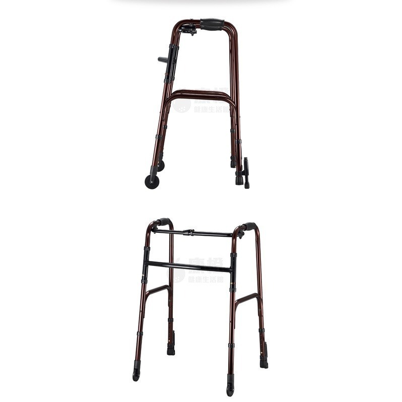 【光星NOVA】推推GO助行器 附輪助行器 (前輪:3吋直向輪 / 後腳:下壓式止滑套管) 4080WP-細節圖4