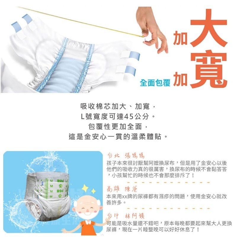 【金安心】樂活經濟型 成人紙尿褲 M號 120片箱 (20片包x6包) 成箱價優惠-細節圖6