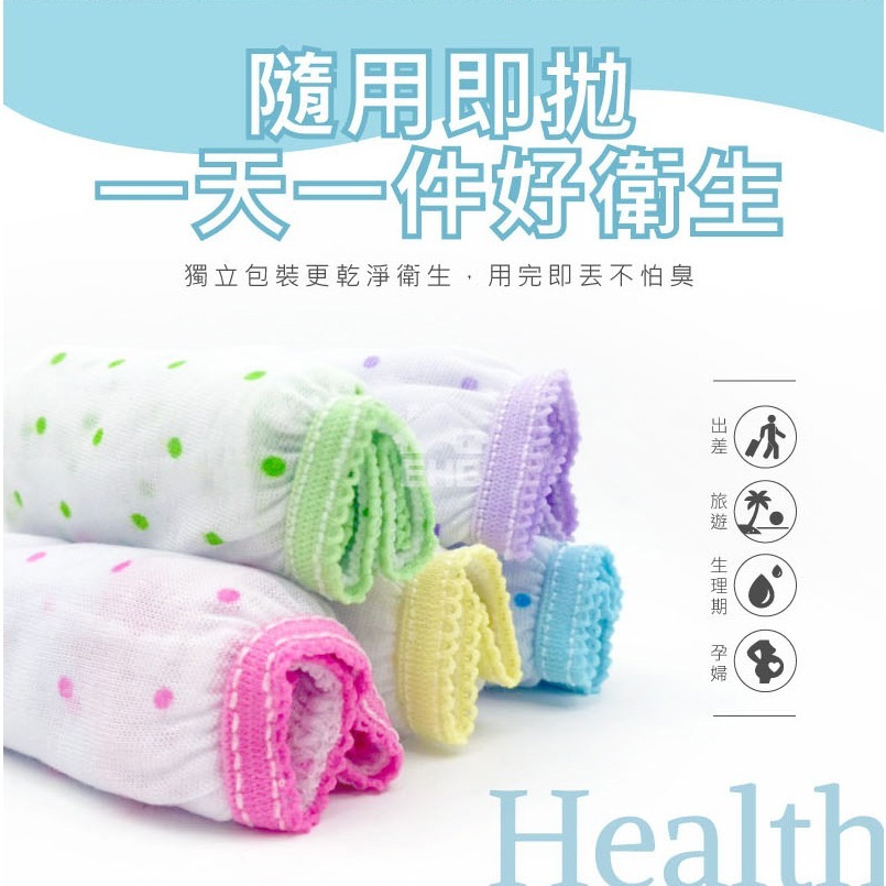 輕鬆走免洗褲 女用 淑女產婦 免洗褲 (M/L/XL/XXL) 5入/包-細節圖3