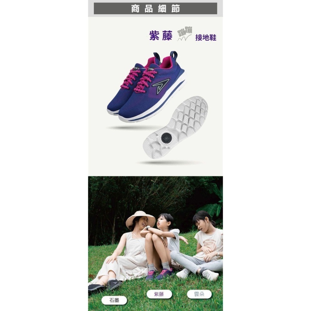 【USTINI 我挺你健康鞋】蹦蹦接地鞋 紫藤-細節圖7