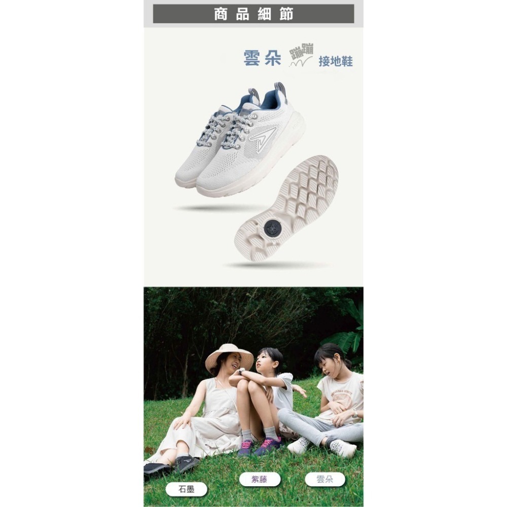 【USTINI 我挺你健康鞋】蹦蹦接地鞋 雲朵-細節圖7